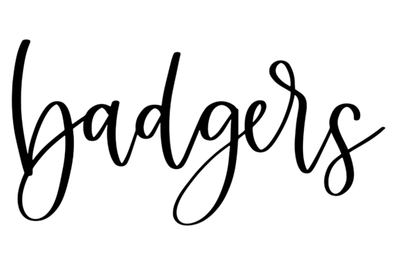 Badgers, School Spirit Design: A Modern Graphic for Crafts and Graphics
