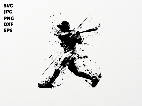 Baseball Batter Swing SVG for Cricut: Graphics and Crafts in Action