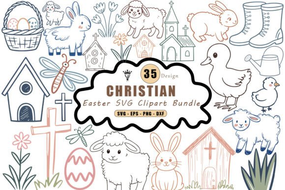 Christian Easter SVG Clipart Bundle