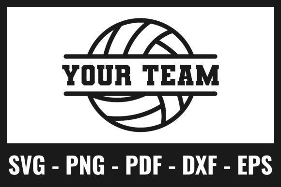 Custom Volleyball Team SVG – Graphics for Crafts