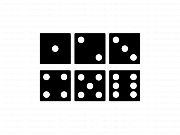 Dice Set Silhouette Style Svgs: Graphics for Crafts and Content
