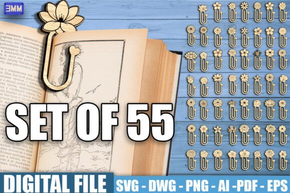 Flower Bookmark SVG Bundle: A Creative Design Asset for Crafts and Graphics