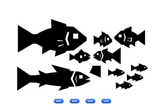 Geometric Fish SVG Clipart Pack for Crafts and Graphics
