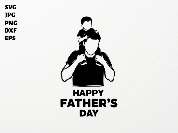 Happy Father's Day Dad Child Clipart: Graphics & Crafts