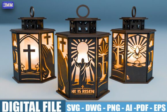 He is Risen SVG Lantern: Graphics and Crafts