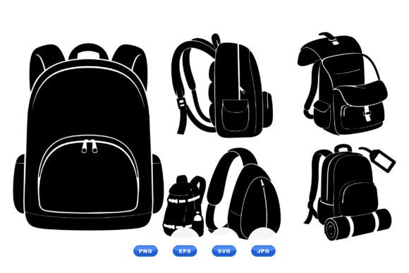 School Backpack Clipart Pack for Crafts and Graphics