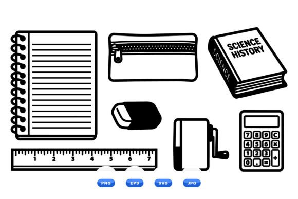 School Supplies Clipart Pack: Graphics and Crafts