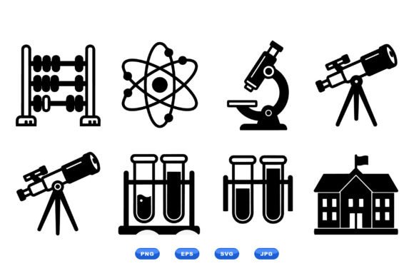 Science Icons SVG Collection: Graphics for Crafts & Local Business