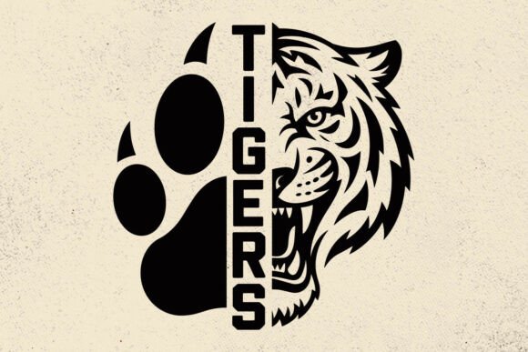 Tigers Mascot SVG: Graphics for Crafts